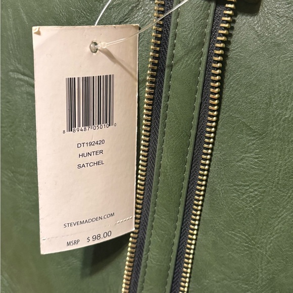 NWT Steve Madden Women's Hunter Green Satchel Bag - Picture 6 of 12